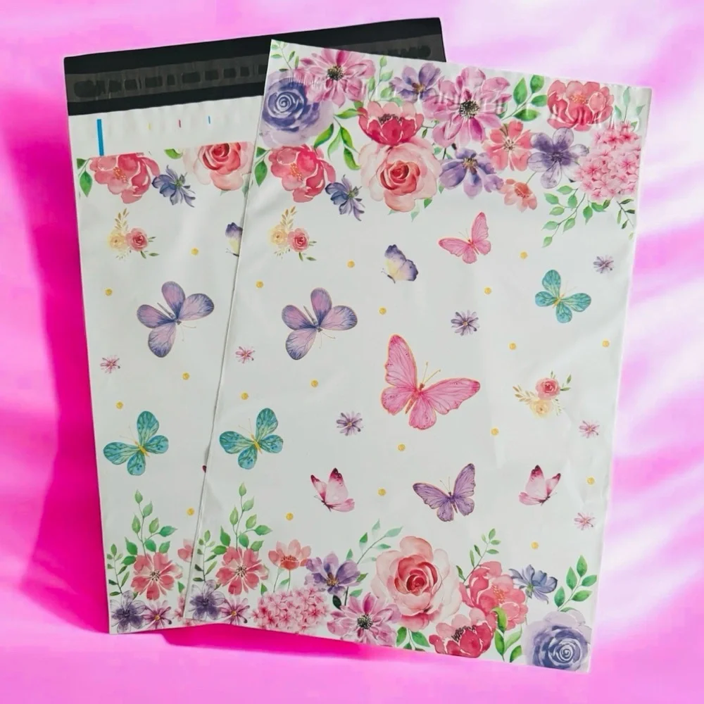 (10) 10x13 Spring Butterfly Poly Mailers